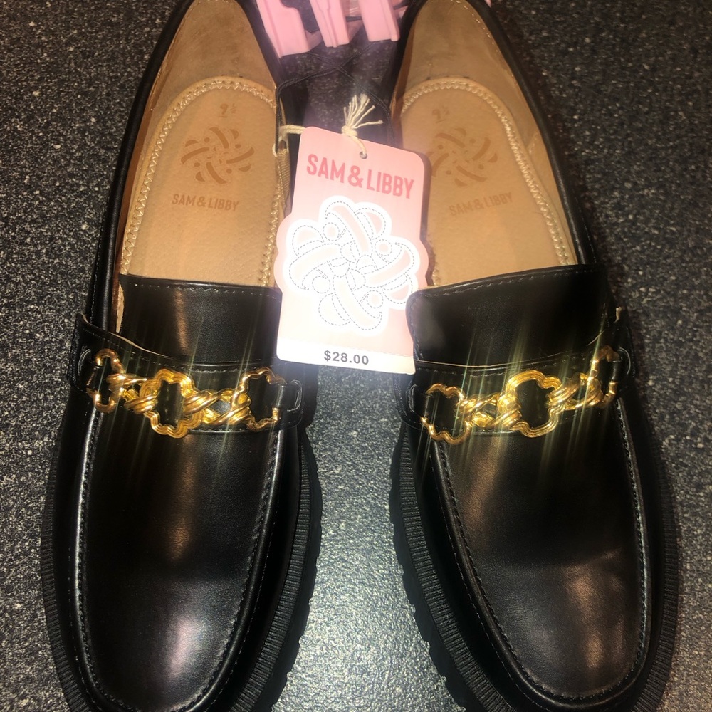 Women’s loafer Sam and Libby shoes Rylan lug sole loafer black size 9 1/2  NWT - Picture 16 of 16